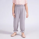 Gray Embroidery Pants for Girls Image