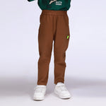 Brown Badge Pants for Boys Image