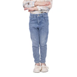 Light Jeans Blue Washed Jeans Classic Pants For Girls Image
