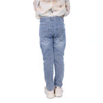 Washed Jeans Classic Pants For Girls Image