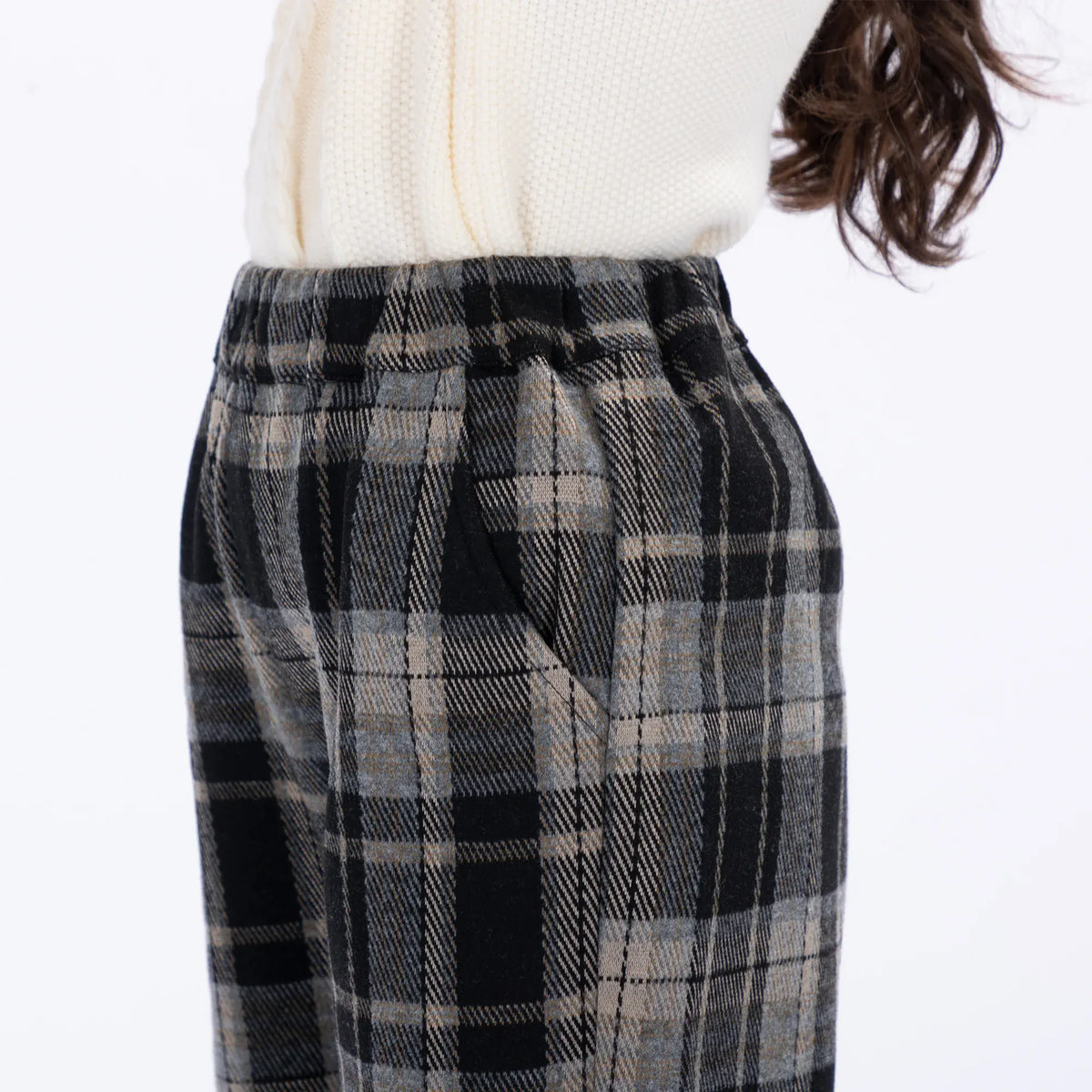 Casual Checked Pants for Girls Image