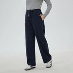 Navy Plain Pants for Women Image