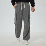 Grey Washed Jeans Pants for Men Image