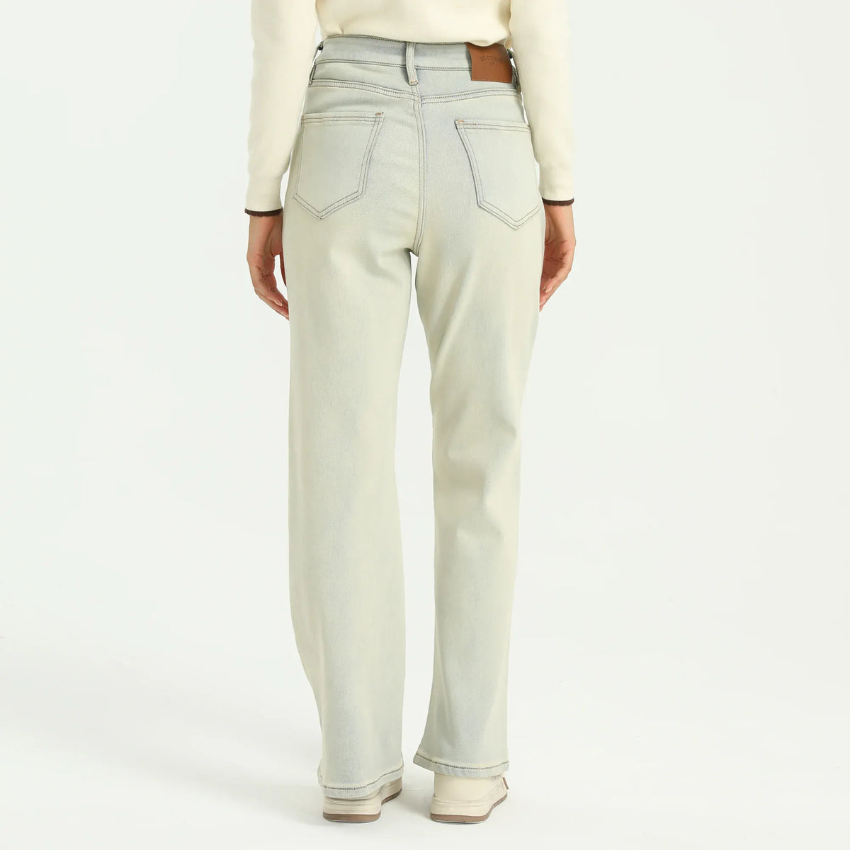 Elegant Washed Jeans Pants for Women Image