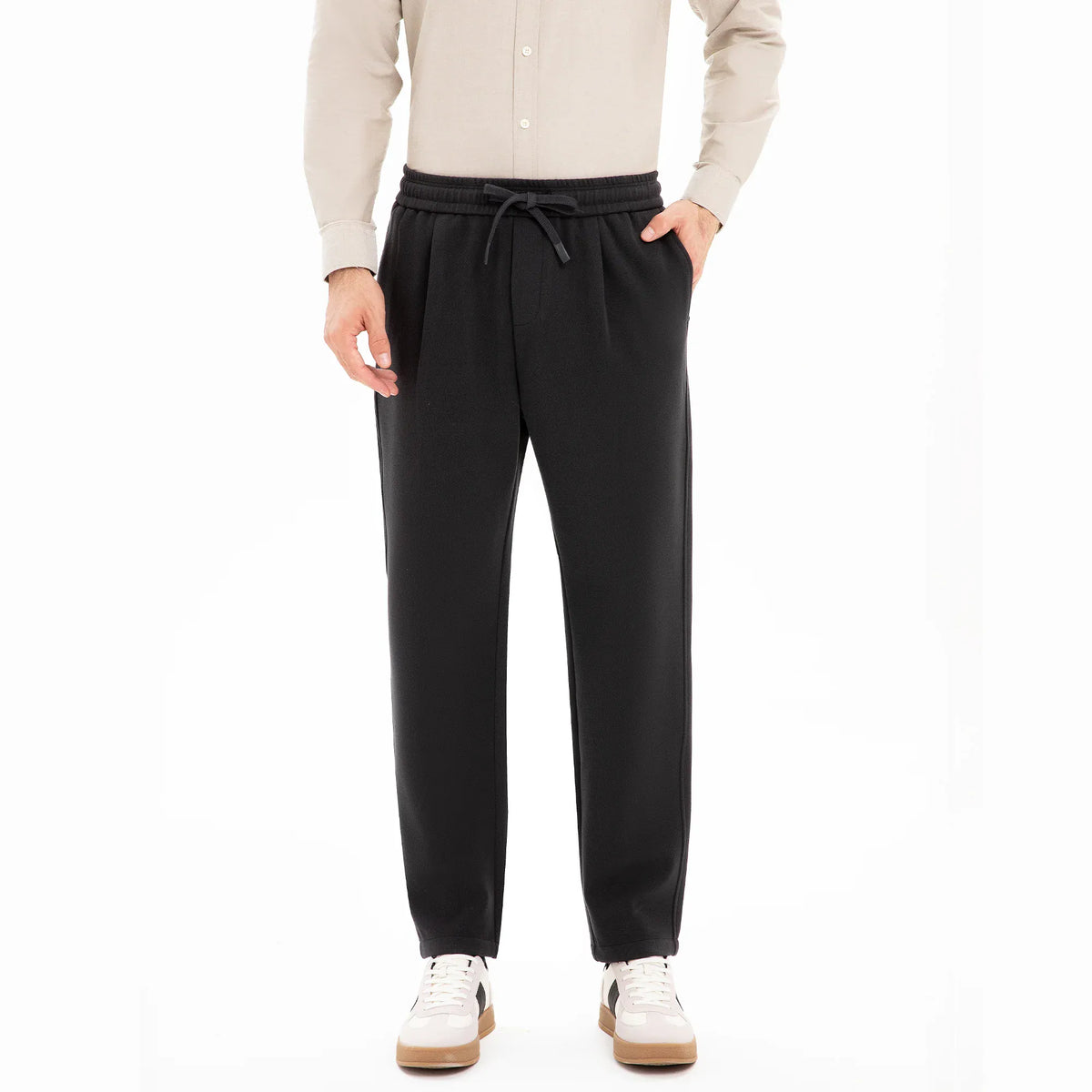 Dark Grey Elegant Classic Pants for Men Image