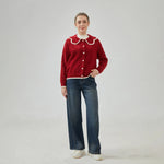 Wide-Leg Mid-Wiast Jeans Pants for Women Image