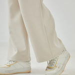 Wide-Leg Mid-Wiast Embroidery Pants for Women Image