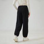 Ankle-Tied Mid-Wiast Embroidery Pants for Women Image