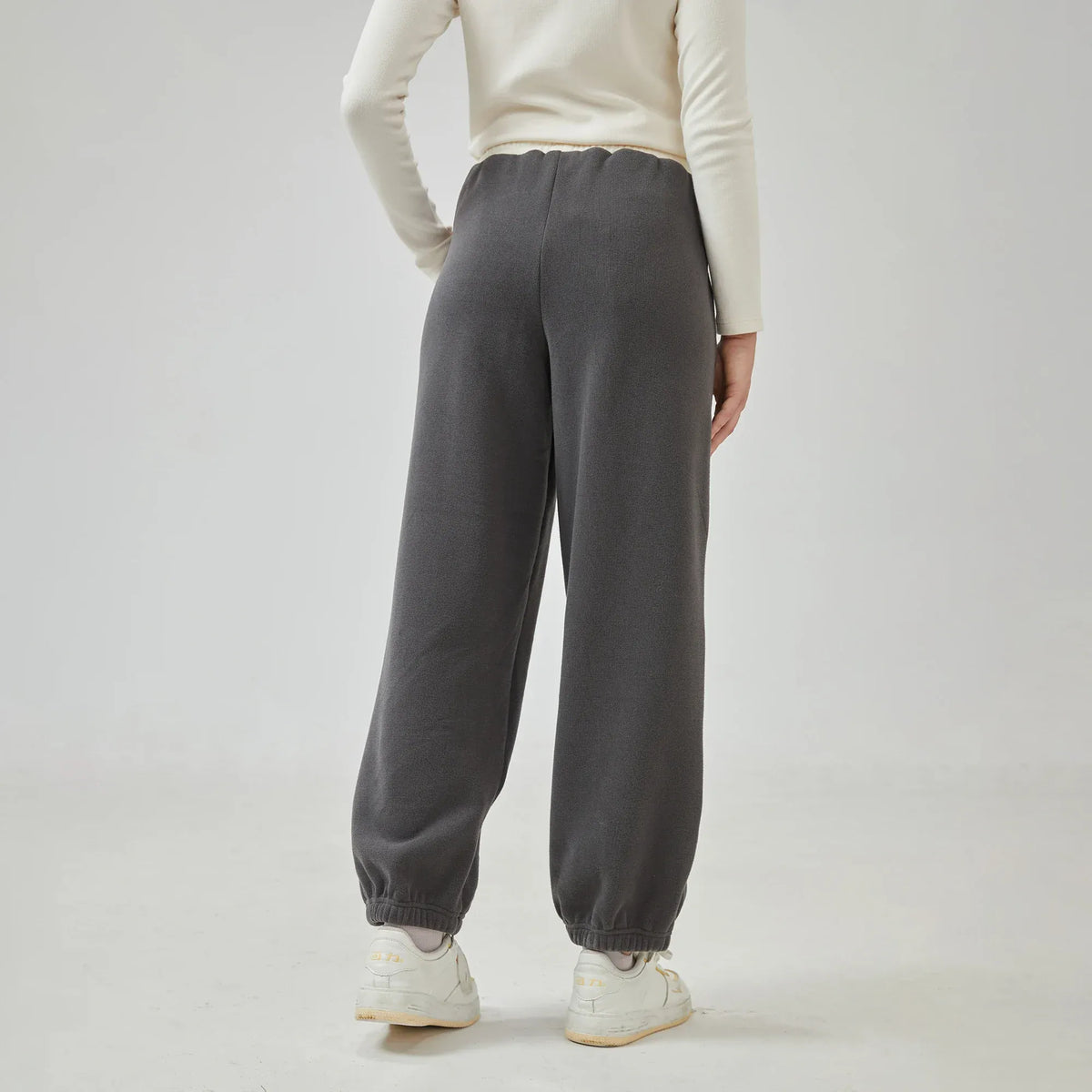 Ankle-Tied Mid-Wiast Embroidery Pants for Women Image