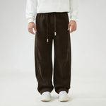 Baggy Mid-Wiast Solid Pants for Men Image