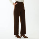 Coffee Elegant Plain Pants for Women Image