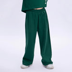 Green Embroidery Casual Pants for Boys Image