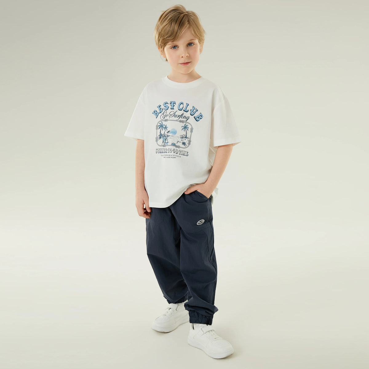 Badge Casual Pants for Boys