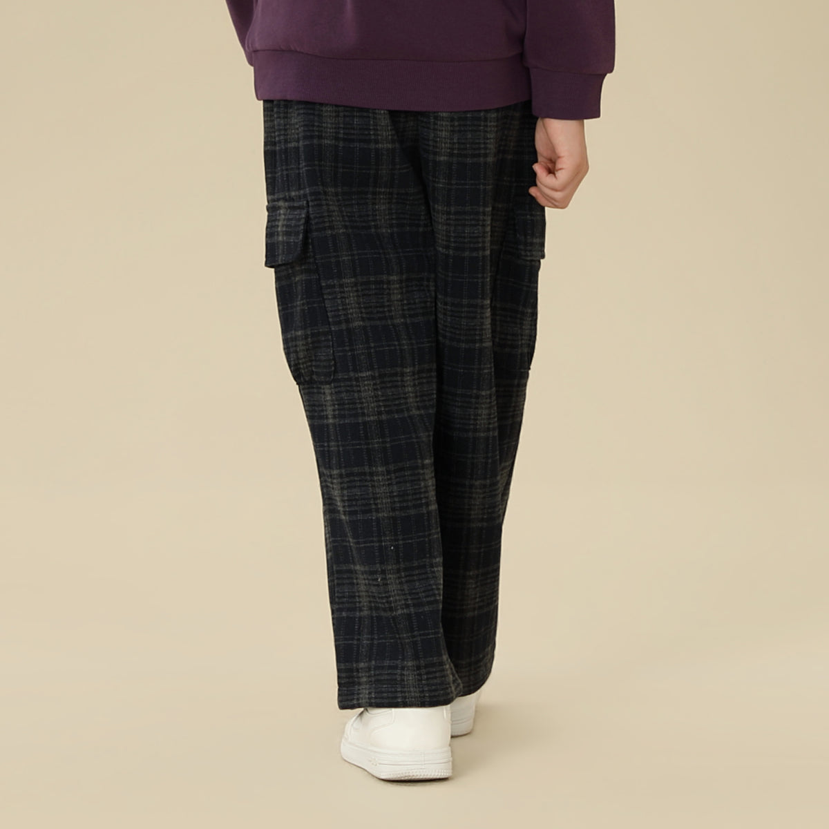 Checked Pants For Girls
