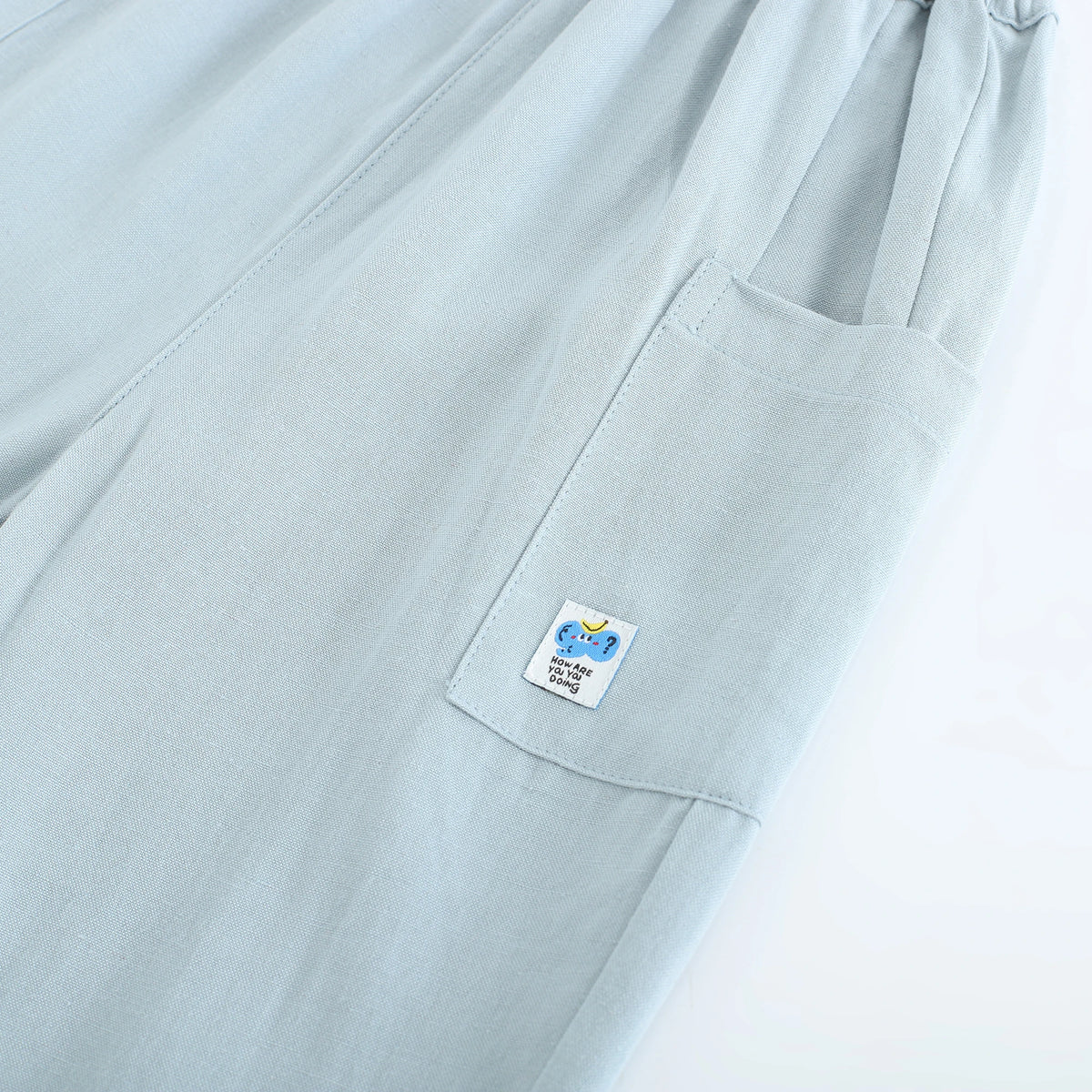 بنطال مزين بشعار للأولاد المواليد