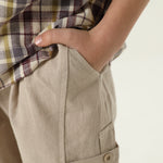 بنطال كاجوال سادة بخصر مطاطي للأولاد