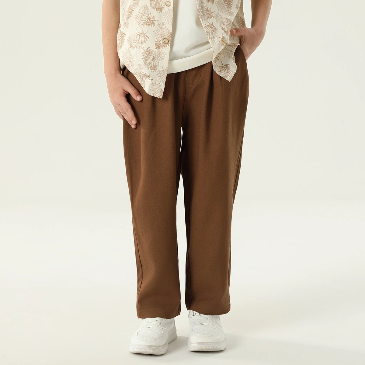 بنطال كاجوال سادة للأولاد