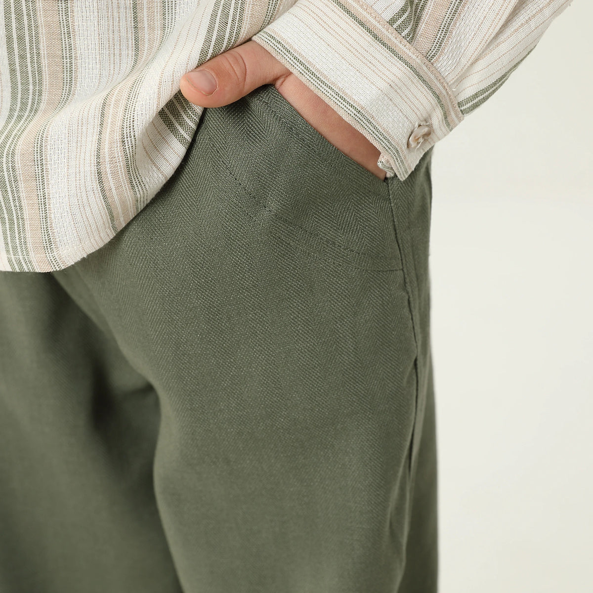 بنطال كاجوال سادة للأولاد