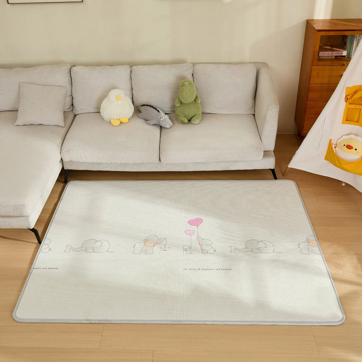 0M Multicolor-elephant Play Mat For Baby Image