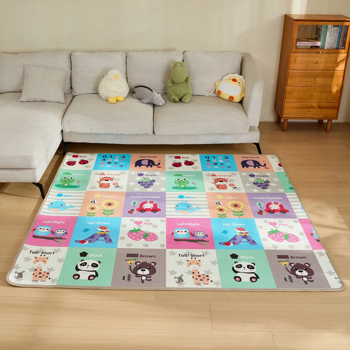 0M Multicolor-animals Play Mat For Baby Image