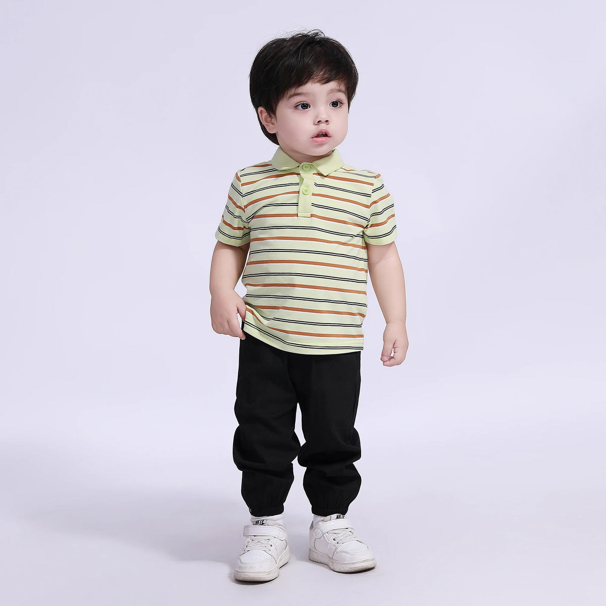 Striped Polo Shirt for Baby Boy Image