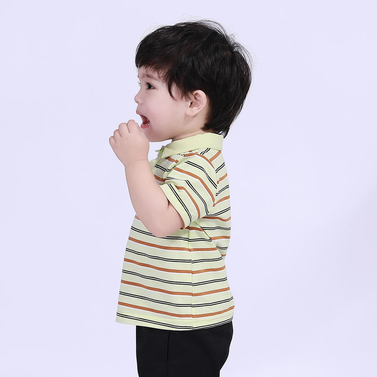 Striped Polo Shirt for Baby Boy Image