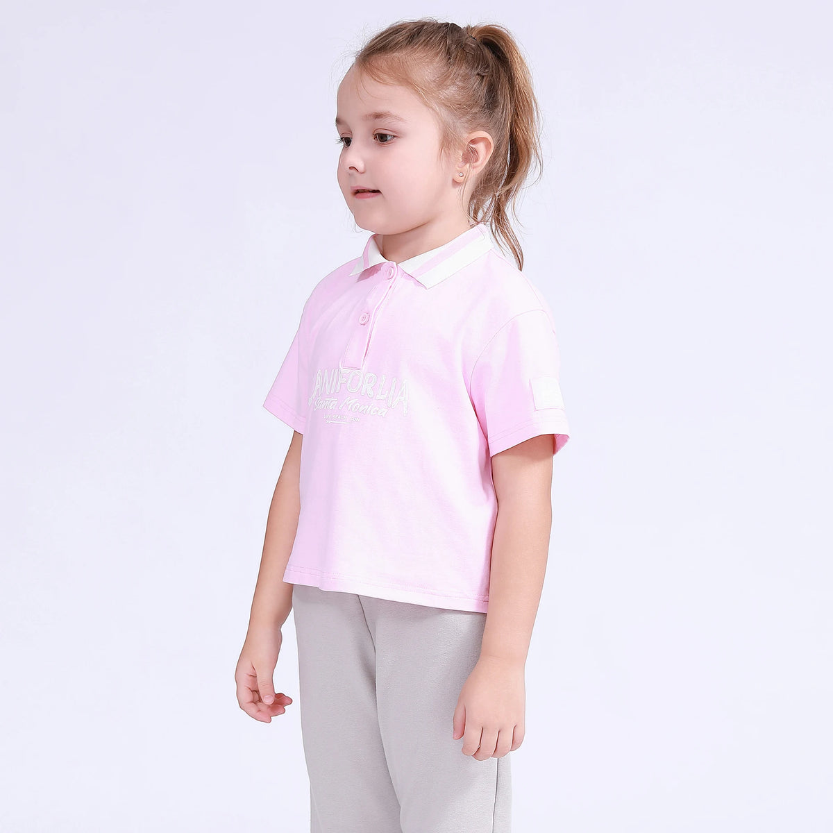 Printed Polo Shirt for Girls Image