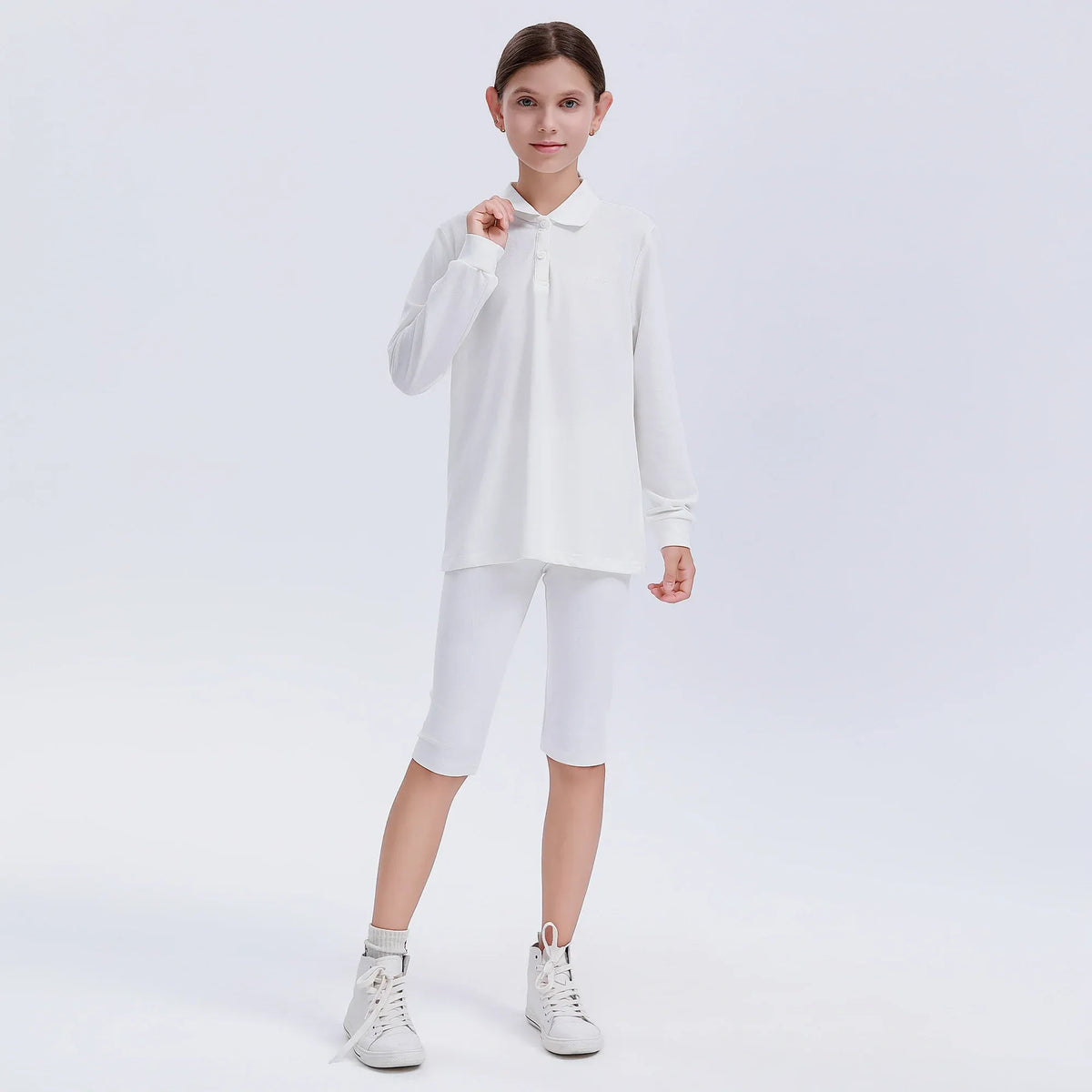 Embroidery Uniform Polo Shirt for Girls Image