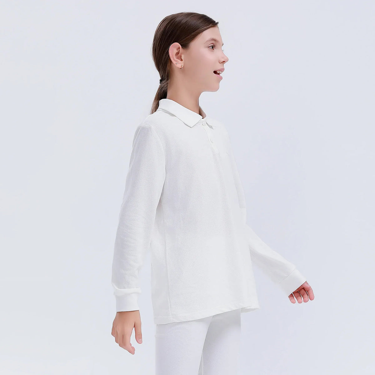 Embroidery Uniform Polo Shirt for Girls Image