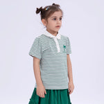 Striped Casual Polo Shirt for Girls Image