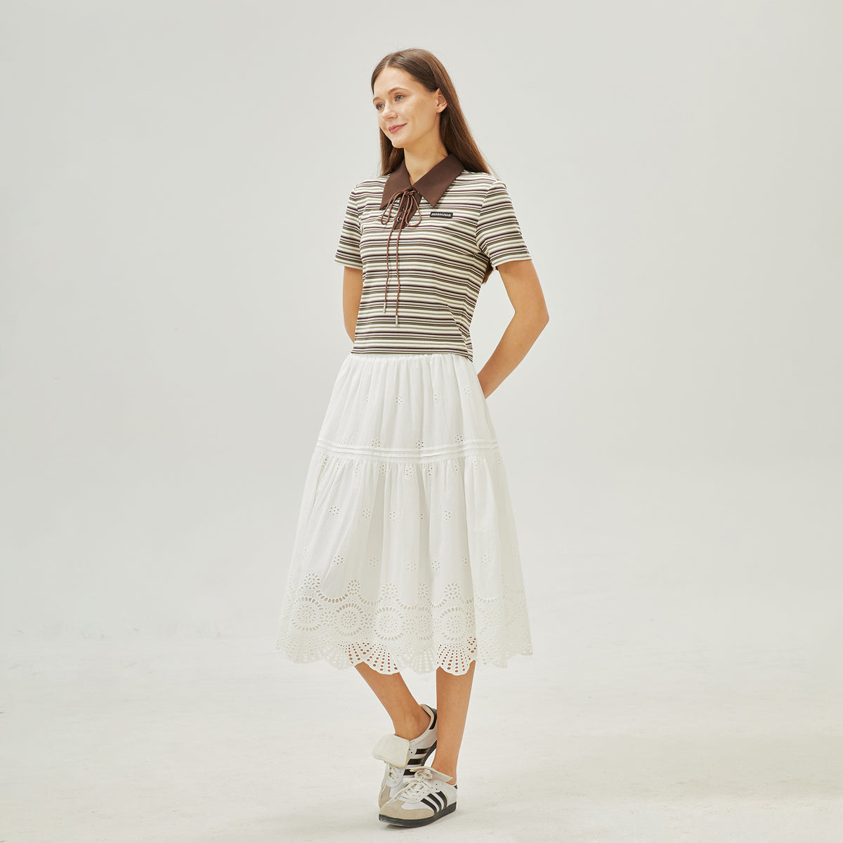 بولوشيرت مخطط للنساء