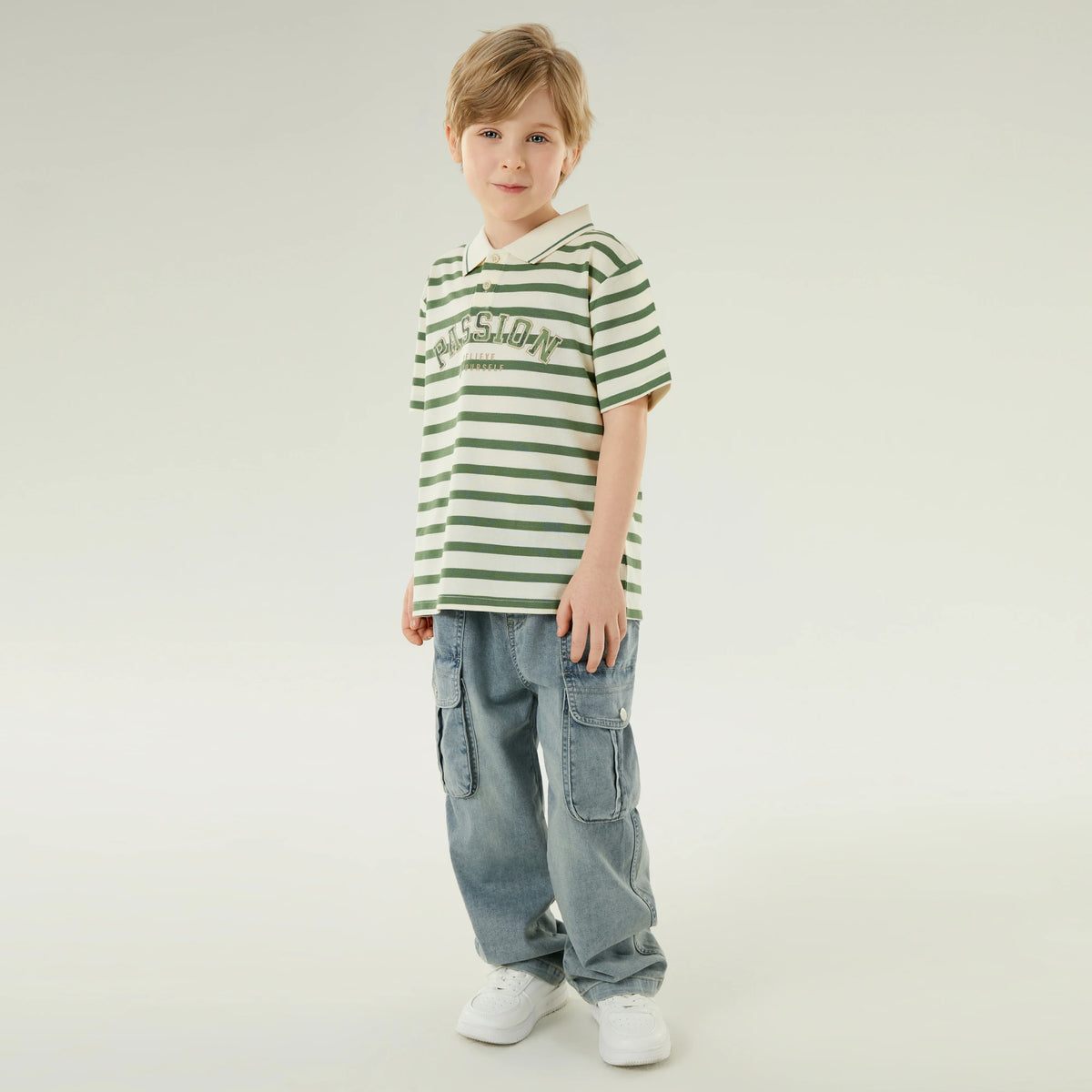 بولوشيرت كاجوال مخطط للأولاد