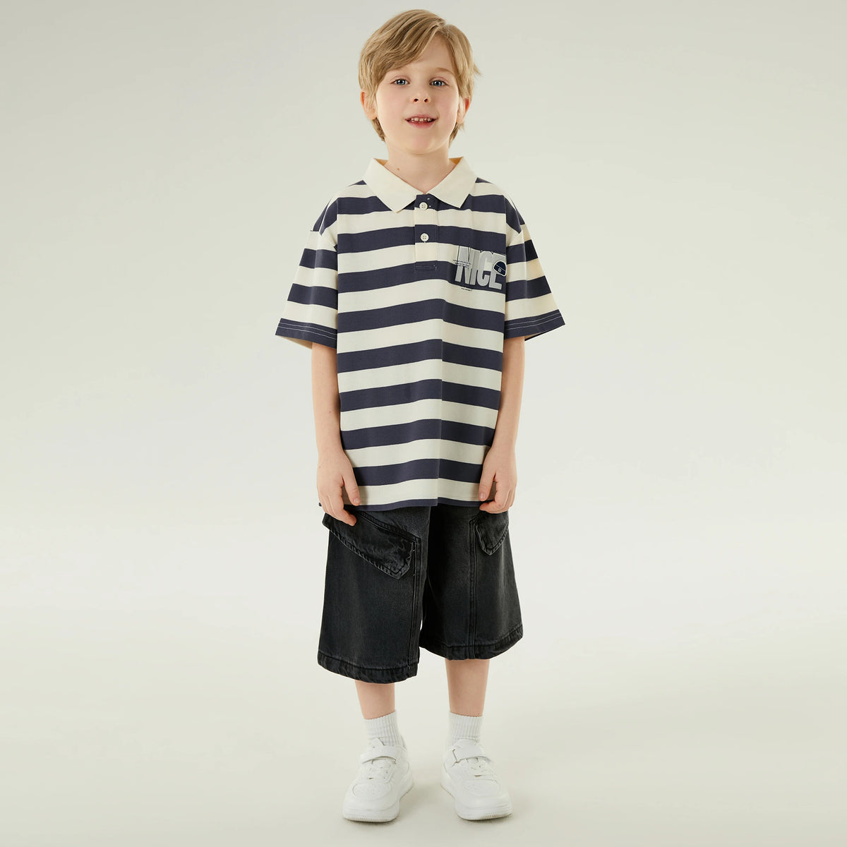 بولوشيرت كاجوال مخطط للأولاد