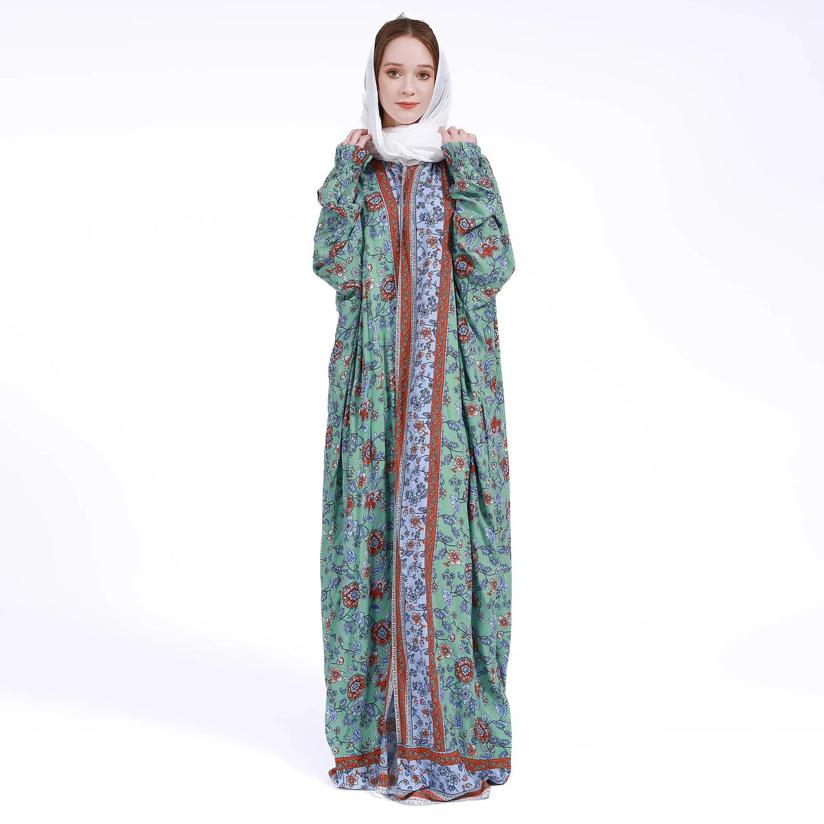 Green Isalmic Prayer Robe For Women Image