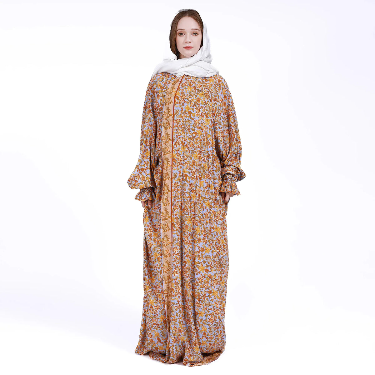 Yellow Isalmic Prayer Robe For Women Image