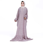 Purple Isalmic Prayer Robe For Women Image