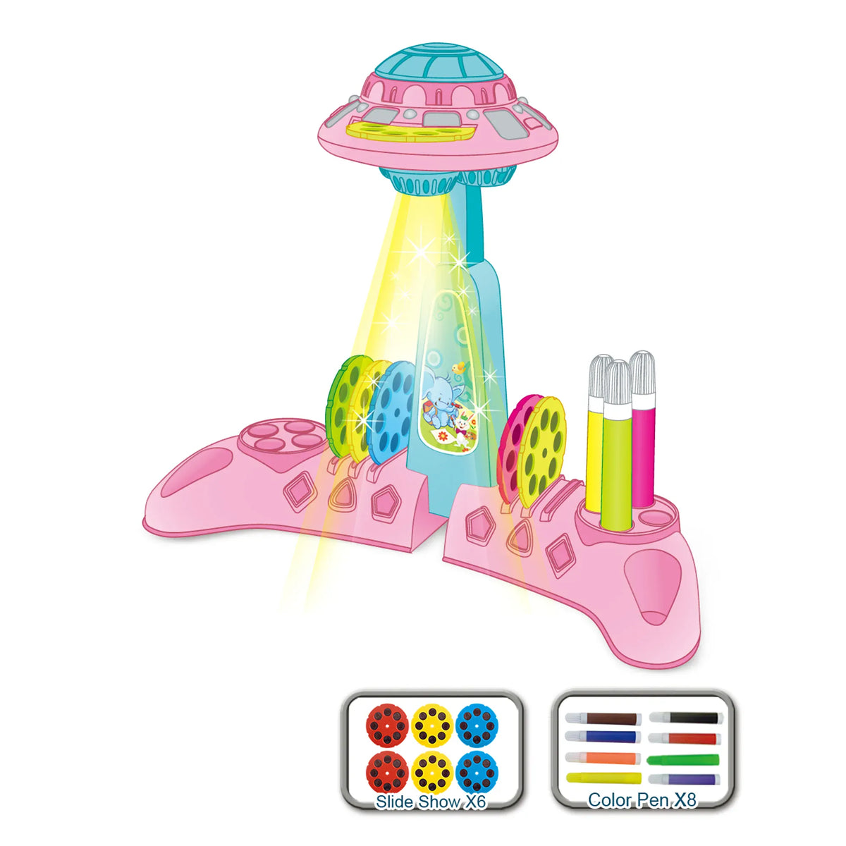 3Y Pink Projection Painting Machine (Ufo) for Girls Image