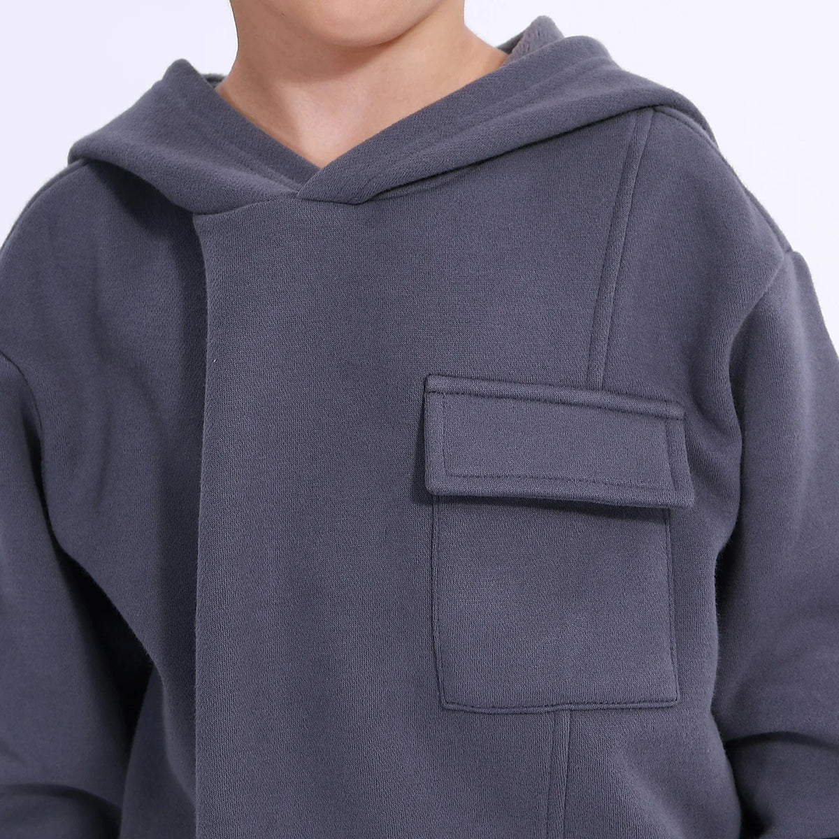 Casual Plain Hoodie for Boys Image