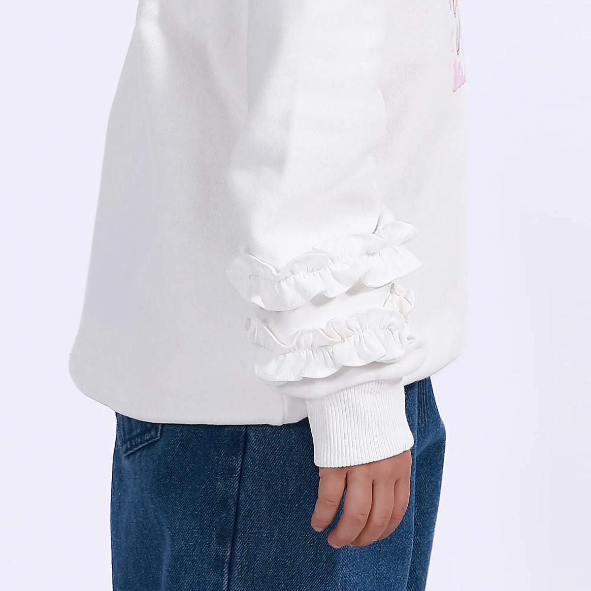 Casual Printed Hoodie for Girls Image