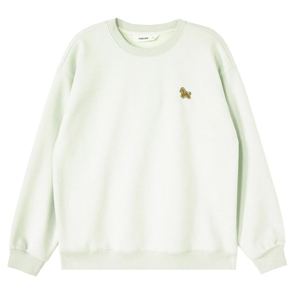 Embroidery Loose Drop-Shoulder Sweatshirt with Circular for Women Image