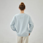 Embroidery Loose Drop-Shoulder Sweatshirt with Circular for Women Image