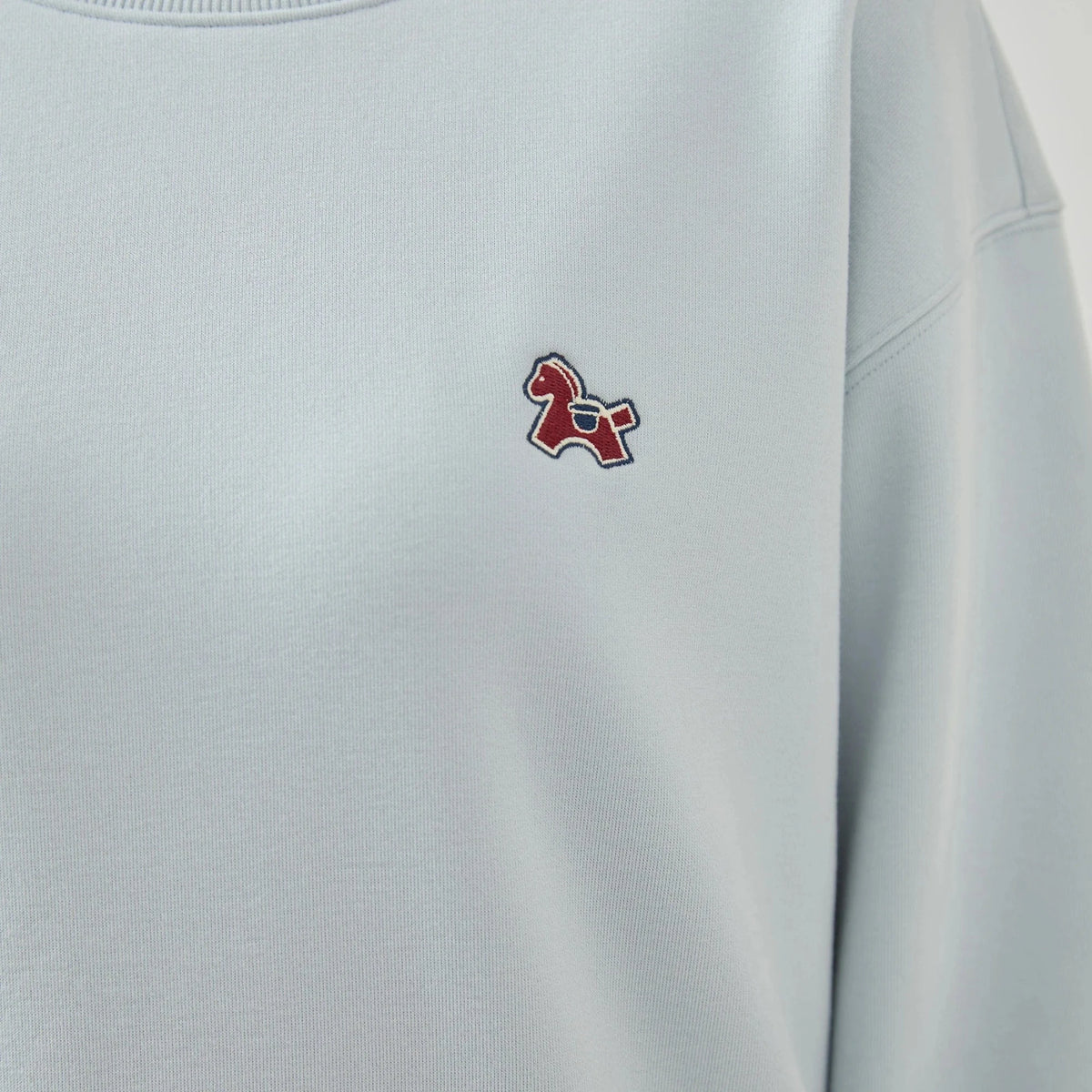 Embroidery Loose Drop-Shoulder Sweatshirt with Circular for Women Image