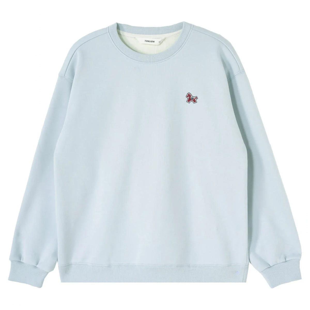 Embroidery Loose Drop-Shoulder Sweatshirt with Circular for Women Image