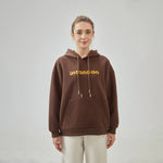Embroidery Loose Drop-Shoulder Hoodie with With Hood for Women Image