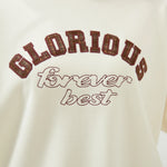 Embroidery Loose Drop-Shoulder Hoodie with With Hood for Women Image