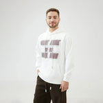 Embroidery Loose Drop-Shoulder Hoodie with With Hood for Men Image