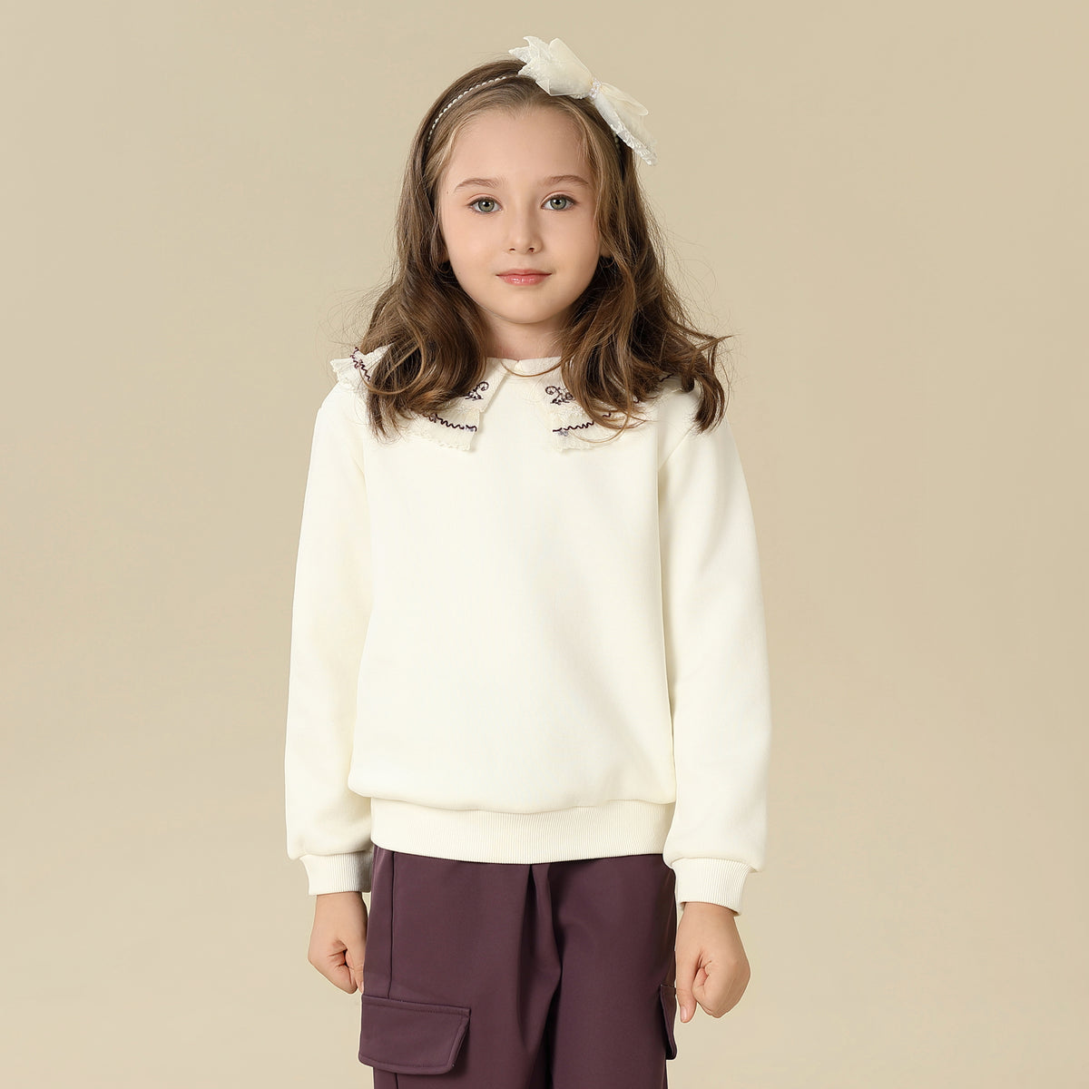 Embroidery Pullover For Girls