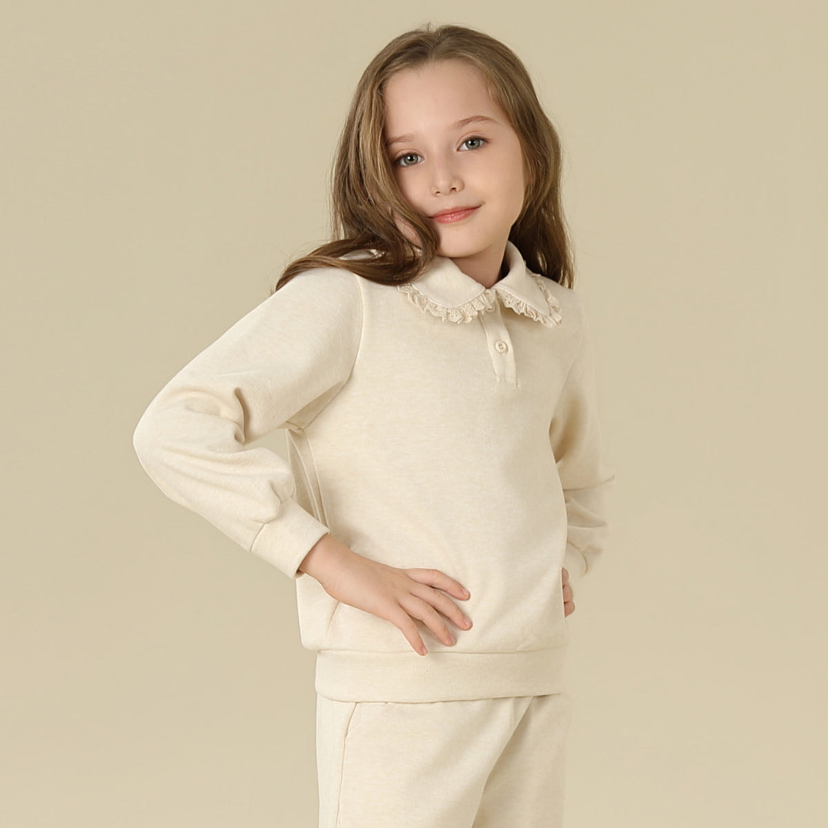 Solid Pullover For Girls