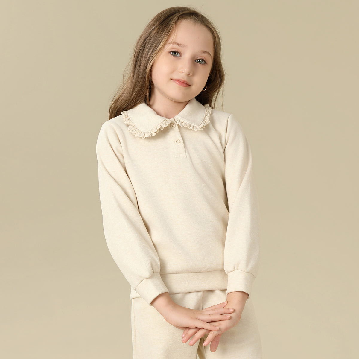 Solid Pullover For Girls