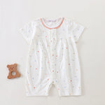 Pink Printed Pajamas Romper for Baby Image